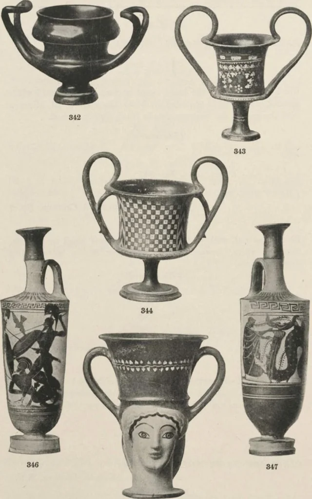 An illustration from Illustrated catalogue of the important and interesting collection of beautiful pottery vases of Eastern origin, dating from the sixth century B.C. to the eighteenth century A.D., being the collection of the widely known connoisseur Mr. Thomas B. Clarke of New York City [electronic resource] : to be sold at unrestricted public sale at the American Art Galleries on the afternoons herein stated, 1917, leaf 97