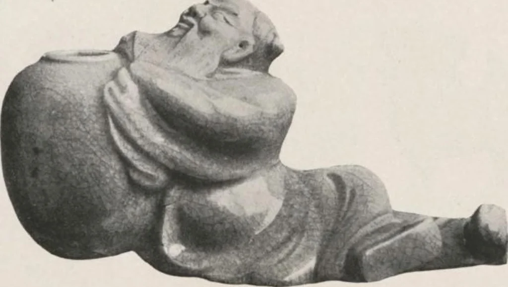 An illustration from Illustrated catalogue of the important collection of antique Chinese porcelains, Sung and Ming potteries, ancient stone sculptures, carved jades and other hard stones, snuff bottles, Mandarin necklaces, bronzes, enamels, palace furniture and wall panels and a number of rare and fine ancient Chinese paintings of the Sung and Ming periods [electronic resource] : all of which are to be sold at unrestricted public sale by direction of the Chinese expert, Lee Van Ching of Shanghai on the afternoons herein stated, 1917, leaf 153
