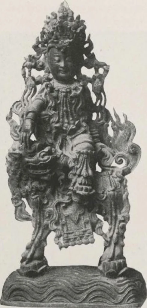 An illustration from Illustrated catalogue of the important collection of antique Chinese porcelains, Sung and Ming potteries, ancient stone sculptures, carved jades and other hard stones, snuff bottles, Mandarin necklaces, bronzes, enamels, palace furniture and wall panels and a number of rare and fine ancient Chinese paintings of the Sung and Ming periods [electronic resource] : all of which are to be sold at unrestricted public sale by direction of the Chinese expert, Lee Van Ching of Shanghai on the afternoons herein stated, 1917, leaf 184