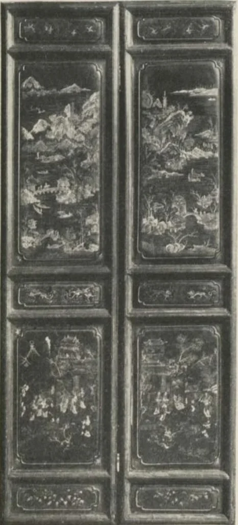 An illustration from Illustrated catalogue of the important collection of antique Chinese porcelains, Sung and Ming potteries, ancient stone sculptures, carved jades and other hard stones, snuff bottles, Mandarin necklaces, bronzes, enamels, palace furniture and wall panels and a number of rare and fine ancient Chinese paintings of the Sung and Ming periods [electronic resource] : all of which are to be sold at unrestricted public sale by direction of the Chinese expert, Lee Van Ching of Shanghai on the afternoons herein stated, 1917, leaf 229