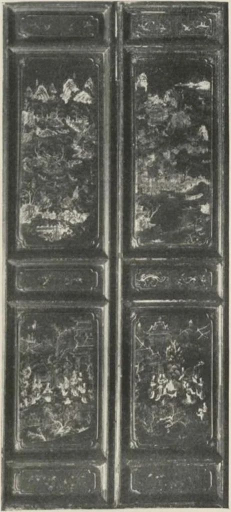 An illustration from Illustrated catalogue of the important collection of antique Chinese porcelains, Sung and Ming potteries, ancient stone sculptures, carved jades and other hard stones, snuff bottles, Mandarin necklaces, bronzes, enamels, palace furniture and wall panels and a number of rare and fine ancient Chinese paintings of the Sung and Ming periods [electronic resource] : all of which are to be sold at unrestricted public sale by direction of the Chinese expert, Lee Van Ching of Shanghai on the afternoons herein stated, 1917, leaf 229
