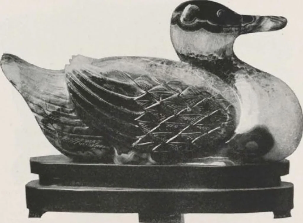 An illustration from Illustrated catalogue of the important collection of antique Chinese porcelains, Sung and Ming potteries, ancient stone sculptures, carved jades and other hard stones, snuff bottles, Mandarin necklaces, bronzes, enamels, palace furniture and wall panels and a number of rare and fine ancient Chinese paintings of the Sung and Ming periods [electronic resource] : all of which are to be sold at unrestricted public sale by direction of the Chinese expert, Lee Van Ching of Shanghai on the afternoons herein stated, 1917, leaf 63
