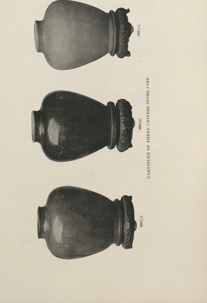 An illustration from Illustrated catalogue of a remarkable collection of beautiful white glazes in European and Oriental productions, exceptional Chinese porcelains, exclusively single-color specimens [electronic resource] : to be sold at unrestricted public sale by direction of Mr. Thomas B. Clarke at the American Art Galleries on the afternoons herein stated, 1918, leaf 107