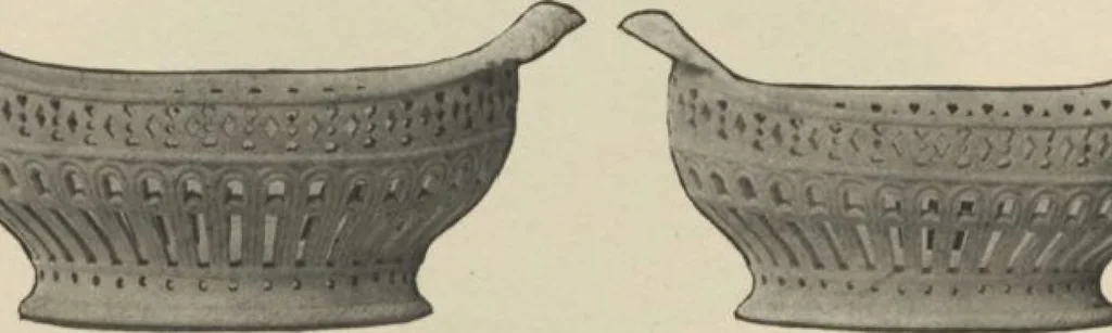 An illustration from Illustrated catalogue of a remarkable collection of beautiful white glazes in European and Oriental productions, exceptional Chinese porcelains, exclusively single-color specimens [electronic resource] : to be sold at unrestricted public sale by direction of Mr. Thomas B. Clarke at the American Art Galleries on the afternoons herein stated, 1918, leaf 14