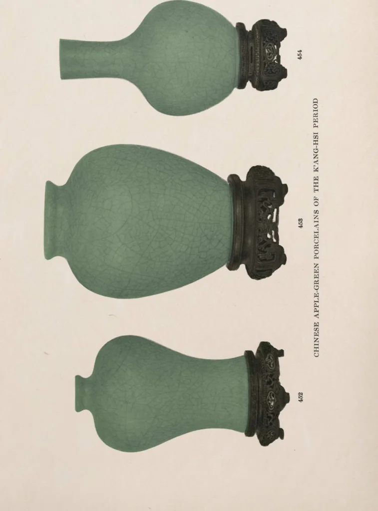 An illustration from Illustrated catalogue of a remarkable collection of beautiful white glazes in European and Oriental productions, exceptional Chinese porcelains, exclusively single-color specimens [electronic resource] : to be sold at unrestricted public sale by direction of Mr. Thomas B. Clarke at the American Art Galleries on the afternoons herein stated, 1918, leaf 146