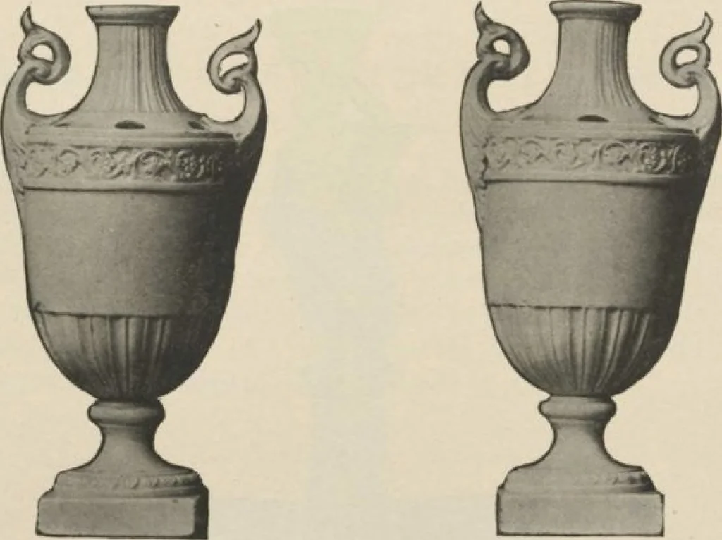 An illustration from Illustrated catalogue of a remarkable collection of beautiful white glazes in European and Oriental productions, exceptional Chinese porcelains, exclusively single-color specimens [electronic resource] : to be sold at unrestricted public sale by direction of Mr. Thomas B. Clarke at the American Art Galleries on the afternoons herein stated, 1918, leaf 17