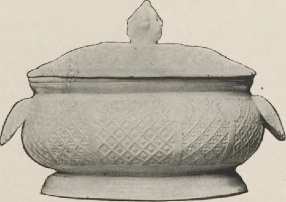 An illustration from Illustrated catalogue of a remarkable collection of beautiful white glazes in European and Oriental productions, exceptional Chinese porcelains, exclusively single-color specimens [electronic resource] : to be sold at unrestricted public sale by direction of Mr. Thomas B. Clarke at the American Art Galleries on the afternoons herein stated, 1918, leaf 82