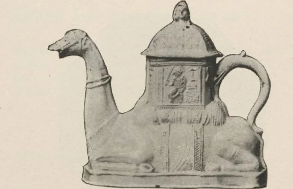 An illustration from Illustrated catalogue of a remarkable collection of beautiful white glazes in European and Oriental productions, exceptional Chinese porcelains, exclusively single-color specimens [electronic resource] : to be sold at unrestricted public sale by direction of Mr. Thomas B. Clarke at the American Art Galleries on the afternoons herein stated, 1918, leaf 85