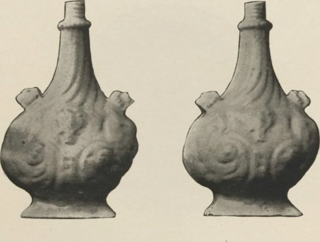 An illustration from Illustrated catalogue of a remarkable collection of beautiful white glazes in European and Oriental productions, exceptional Chinese porcelains, exclusively single-color specimens [electronic resource] : to be sold at unrestricted public sale by direction of Mr. Thomas B. Clarke at the American Art Galleries on the afternoons herein stated, 1918, leaf 92