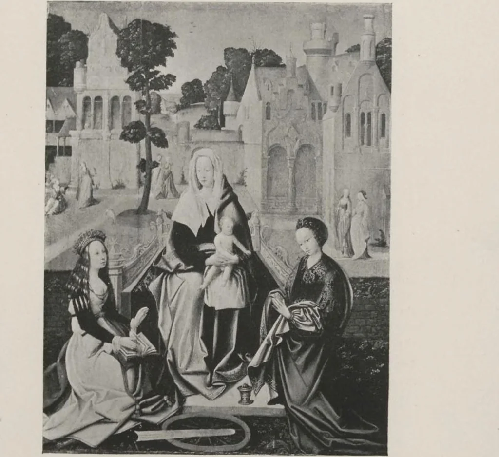 An illustration from Illustrated catalogue of a highly important collection of ancient paintings of the Italian, Dutch, Spanish, Flemish and French schools, including an imposing gathering of Italian and Flemish primitives [electronic resource] : to be sold at unrestricted public sale by direction of the F. Kleinberger Galleries, for the purpose of adjusting the business interests of their former partnership and the present incorporation, in the grand ballroom of the Plaza Hotel, Fifth Avenue, 58th to 59th Street, on the evening herein stated, 1918, leaf 102