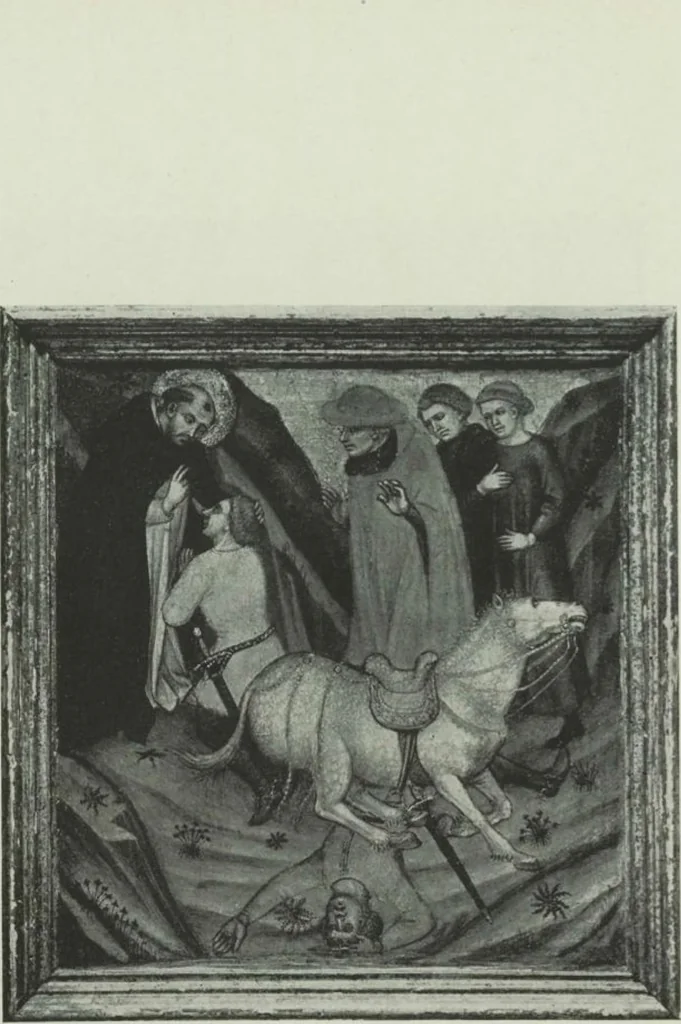 An illustration from Illustrated catalogue of a highly important collection of ancient paintings of the Italian, Dutch, Spanish, Flemish and French schools, including an imposing gathering of Italian and Flemish primitives [electronic resource] : to be sold at unrestricted public sale by direction of the F. Kleinberger Galleries, for the purpose of adjusting the business interests of their former partnership and the present incorporation, in the grand ballroom of the Plaza Hotel, Fifth Avenue, 58th to 59th Street, on the evening herein stated, 1918, leaf 110