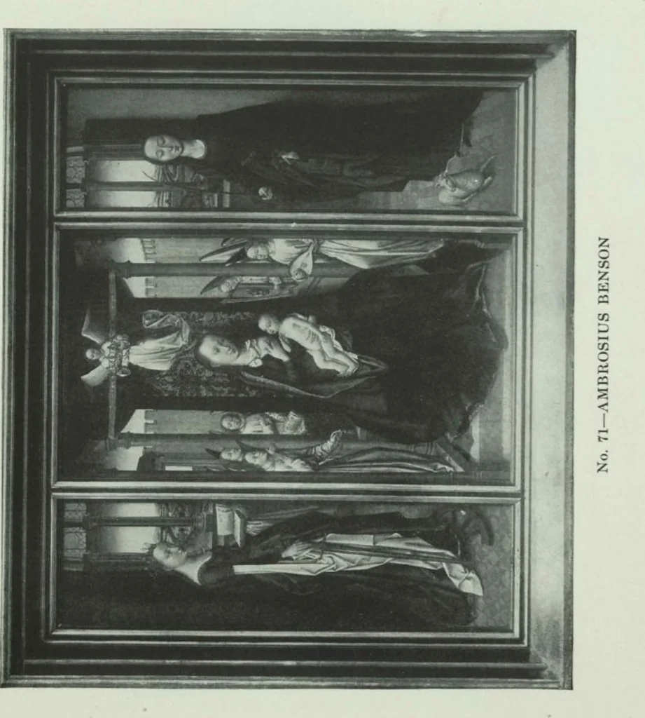 An illustration from Illustrated catalogue of a highly important collection of ancient paintings of the Italian, Dutch, Spanish, Flemish and French schools, including an imposing gathering of Italian and Flemish primitives [electronic resource] : to be sold at unrestricted public sale by direction of the F. Kleinberger Galleries, for the purpose of adjusting the business interests of their former partnership and the present incorporation, in the grand ballroom of the Plaza Hotel, Fifth Avenue, 58th to 59th Street, on the evening herein stated, 1918, leaf 156
