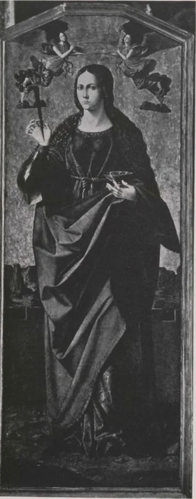An illustration from Illustrated catalogue of a highly important collection of ancient paintings of the Italian, Dutch, Spanish, Flemish and French schools, including an imposing gathering of Italian and Flemish primitives [electronic resource] : to be sold at unrestricted public sale by direction of the F. Kleinberger Galleries, for the purpose of adjusting the business interests of their former partnership and the present incorporation, in the grand ballroom of the Plaza Hotel, Fifth Avenue, 58th to 59th Street, on the evening herein stated, 1918, leaf 160