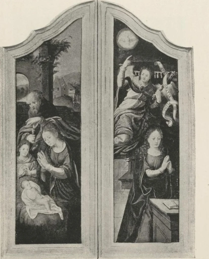 An illustration from Illustrated catalogue of a highly important collection of ancient paintings of the Italian, Dutch, Spanish, Flemish and French schools, including an imposing gathering of Italian and Flemish primitives [electronic resource] : to be sold at unrestricted public sale by direction of the F. Kleinberger Galleries, for the purpose of adjusting the business interests of their former partnership and the present incorporation, in the grand ballroom of the Plaza Hotel, Fifth Avenue, 58th to 59th Street, on the evening herein stated, 1918, leaf 22