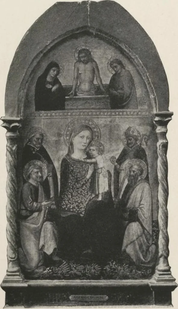An illustration from Illustrated catalogue of a highly important collection of ancient paintings of the Italian, Dutch, Spanish, Flemish and French schools, including an imposing gathering of Italian and Flemish primitives [electronic resource] : to be sold at unrestricted public sale by direction of the F. Kleinberger Galleries, for the purpose of adjusting the business interests of their former partnership and the present incorporation, in the grand ballroom of the Plaza Hotel, Fifth Avenue, 58th to 59th Street, on the evening herein stated, 1918, leaf 34