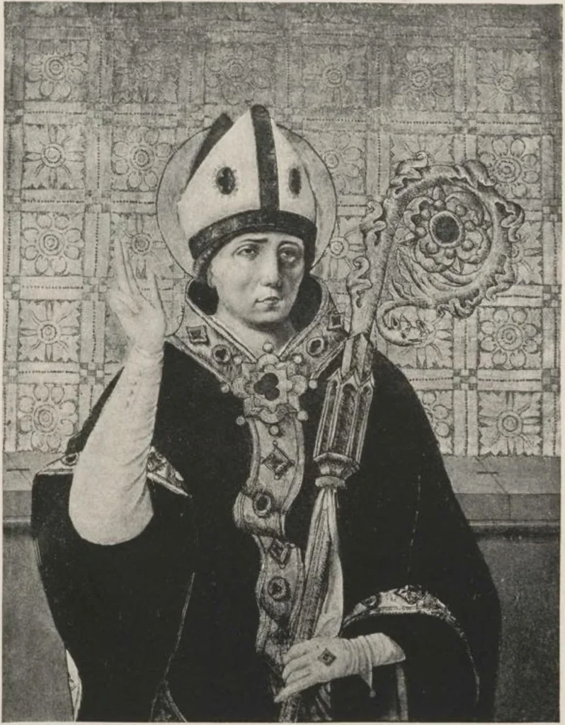 An illustration from Illustrated catalogue of a highly important collection of ancient paintings of the Italian, Dutch, Spanish, Flemish and French schools, including an imposing gathering of Italian and Flemish primitives [electronic resource] : to be sold at unrestricted public sale by direction of the F. Kleinberger Galleries, for the purpose of adjusting the business interests of their former partnership and the present incorporation, in the grand ballroom of the Plaza Hotel, Fifth Avenue, 58th to 59th Street, on the evening herein stated, 1918, leaf 40