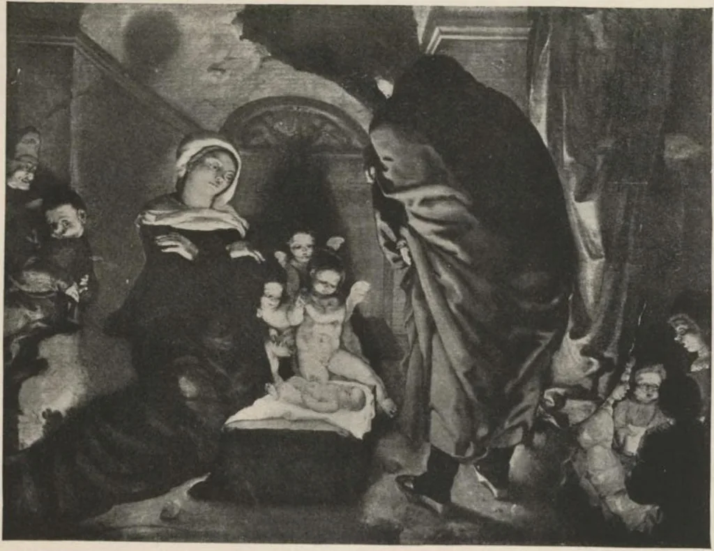 An illustration from Illustrated catalogue of a highly important collection of ancient paintings of the Italian, Dutch, Spanish, Flemish and French schools, including an imposing gathering of Italian and Flemish primitives [electronic resource] : to be sold at unrestricted public sale by direction of the F. Kleinberger Galleries, for the purpose of adjusting the business interests of their former partnership and the present incorporation, in the grand ballroom of the Plaza Hotel, Fifth Avenue, 58th to 59th Street, on the evening herein stated, 1918, leaf 42