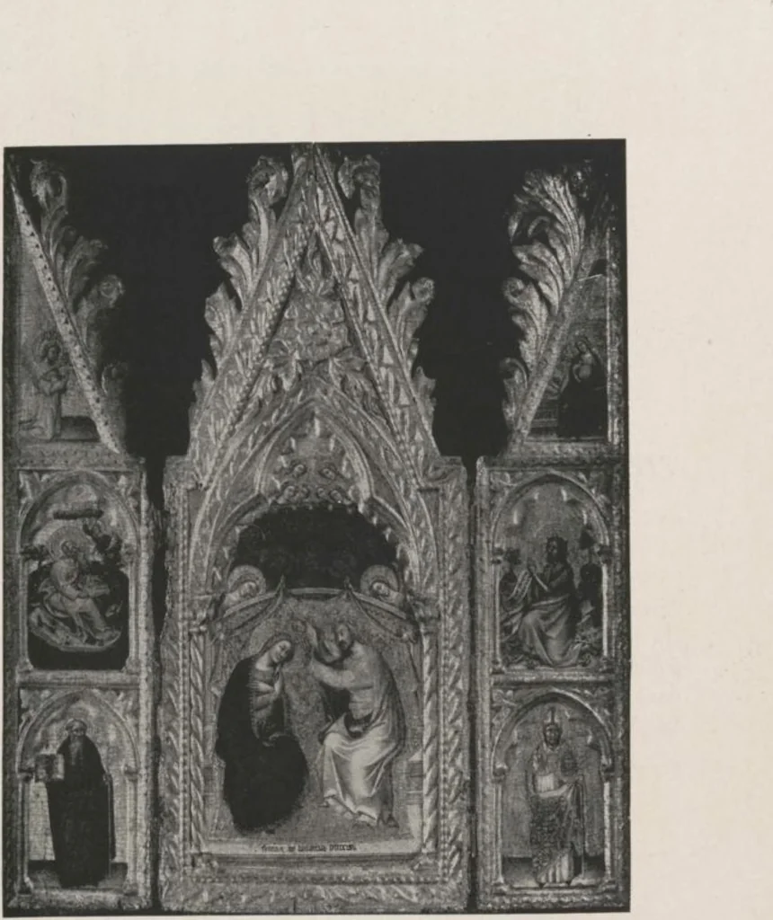 An illustration from Illustrated catalogue of a highly important collection of ancient paintings of the Italian, Dutch, Spanish, Flemish and French schools, including an imposing gathering of Italian and Flemish primitives [electronic resource] : to be sold at unrestricted public sale by direction of the F. Kleinberger Galleries, for the purpose of adjusting the business interests of their former partnership and the present incorporation, in the grand ballroom of the Plaza Hotel, Fifth Avenue, 58th to 59th Street, on the evening herein stated, 1918, leaf 70
