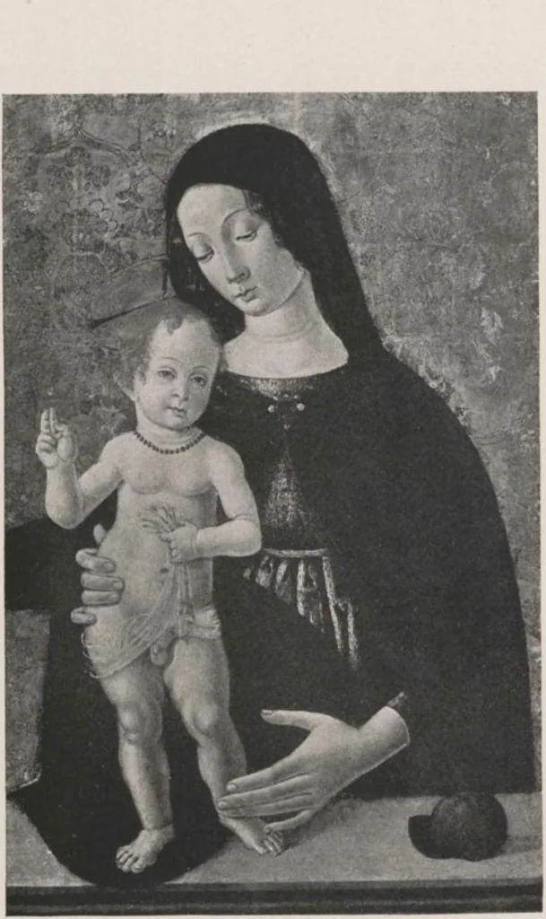 An illustration from Illustrated catalogue of a highly important collection of ancient paintings of the Italian, Dutch, Spanish, Flemish and French schools, including an imposing gathering of Italian and Flemish primitives [electronic resource] : to be sold at unrestricted public sale by direction of the F. Kleinberger Galleries, for the purpose of adjusting the business interests of their former partnership and the present incorporation, in the grand ballroom of the Plaza Hotel, Fifth Avenue, 58th to 59th Street, on the evening herein stated, 1918, leaf 82
