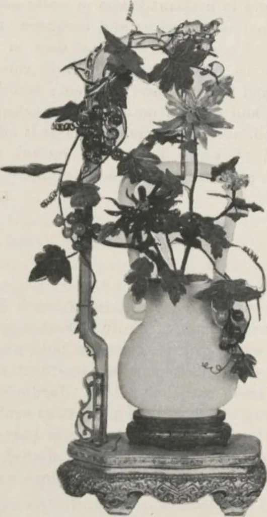 An illustration from Illustrated catalogue of an exceedingly important collection of artistic Oriental objects and decorative art, which the owners have been three years in assembling [electronic resource] : to be sold at unrestricted public sale by direction of the owners, the well-known house of Yamanaka & Co., New York, Japan, China, London, on the afternoons and evening herein stated, 1921, leaf 64