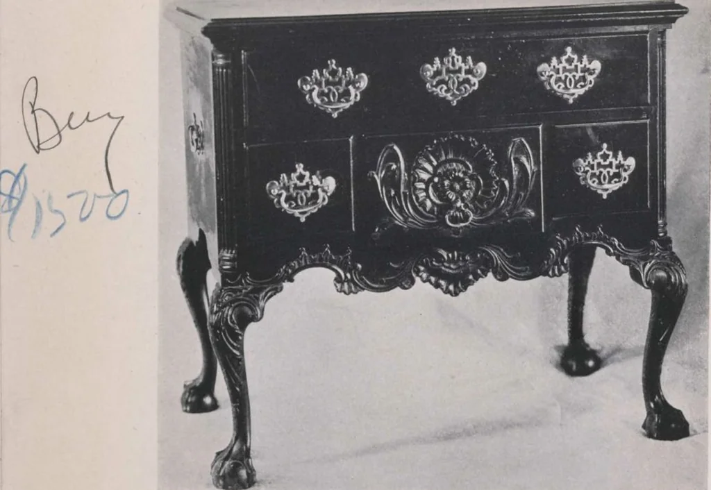 An illustration from The Jacob Paxson Temple collection of early American furniture and objects of art [electronic resource], 1922, leaf 7