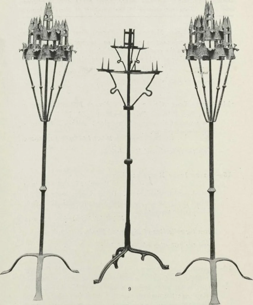An illustration from Illustrated catalogue of the valuable collection of rare Gothic art and other artistic antique property belonging to the continental connoisseur and expert Henri S. de Souhami of Paris, acquired by him from Prince Henri de Faucigny Lucinge, Madame Lelong and other sources [electronic resource] : to be sold at unrestricted publi sale at the new American Art Galleries ... on the afternoons herein stated, 1922, leaf 14