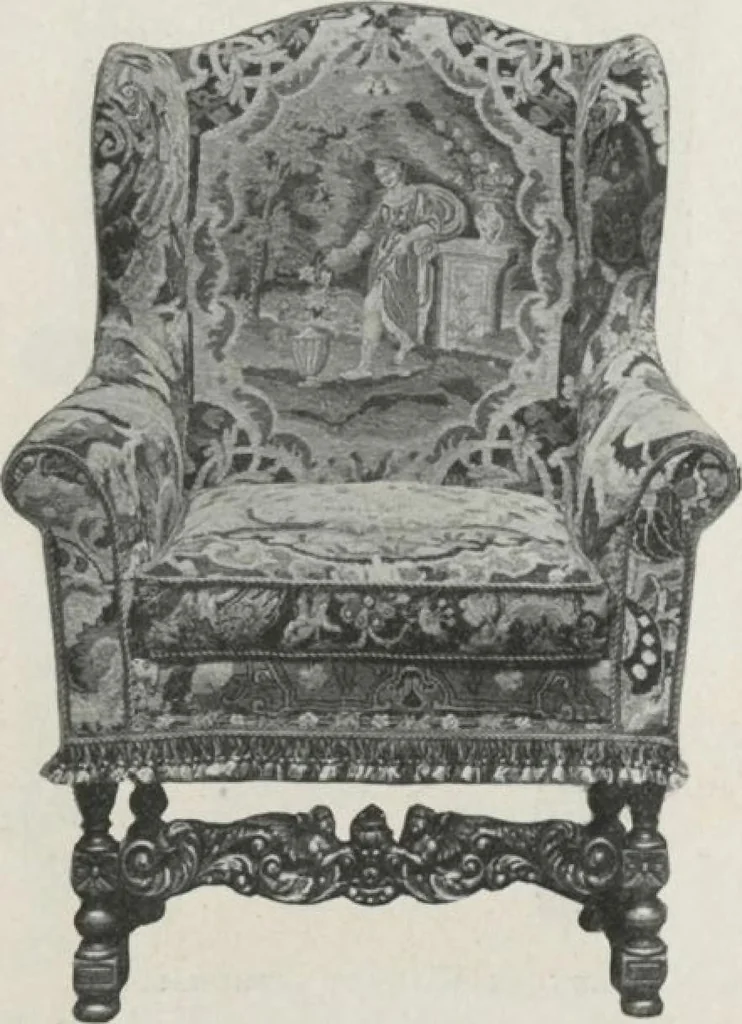 An illustration from Illustrated catalogue of the valuable collection of rare Gothic art and other artistic antique property belonging to the continental connoisseur and expert Henri S. de Souhami of Paris, acquired by him from Prince Henri de Faucigny Lucinge, Madame Lelong and other sources [electronic resource] : to be sold at unrestricted publi sale at the new American Art Galleries ... on the afternoons herein stated, 1922, leaf 144