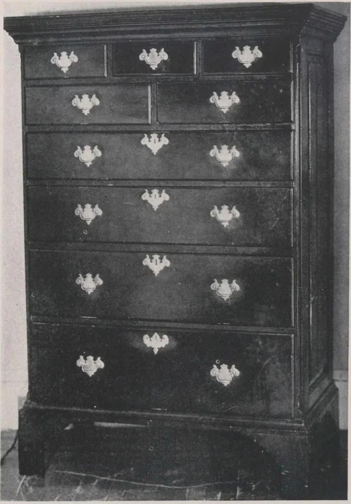 An illustration from Illustrated announcement of the sale by auction of the Jacob Paxson Temple collection of early American furniture and objects of art ... [electronic resource], 1922, leaf 172