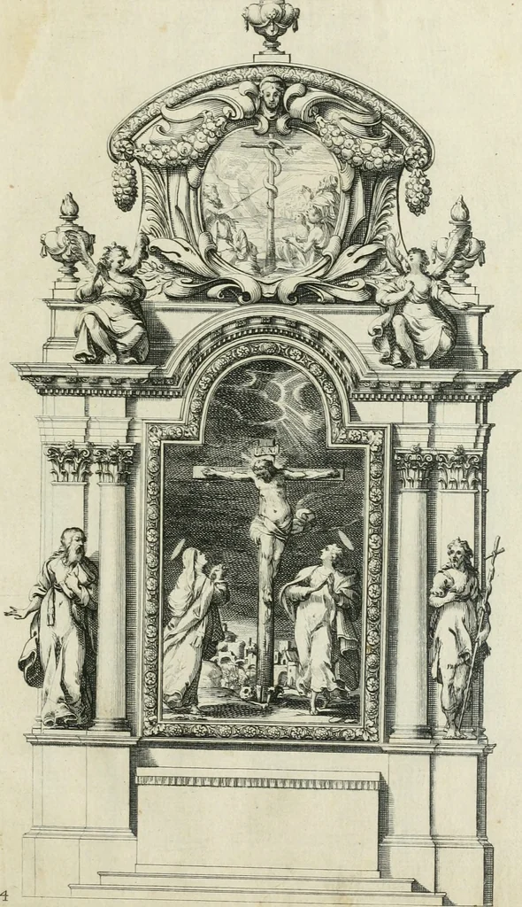 An illustration from Liure d'architecture d'autels et de cheminees, 1633, leaf 18