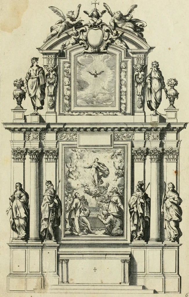 An illustration from Liure d'architecture d'autels et de cheminees, 1633, leaf 22