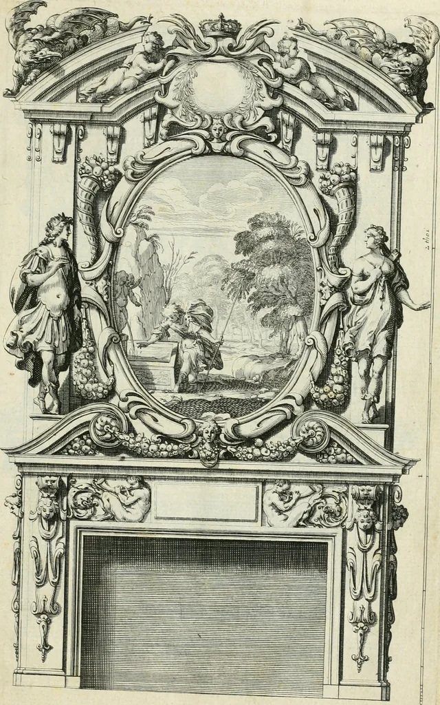 An illustration from Liure d'architecture d'autels et de cheminees, 1633, leaf 34
