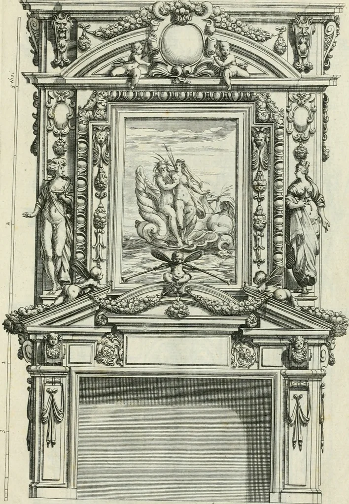 An illustration from Liure d'architecture d'autels et de cheminees, 1633, leaf 36