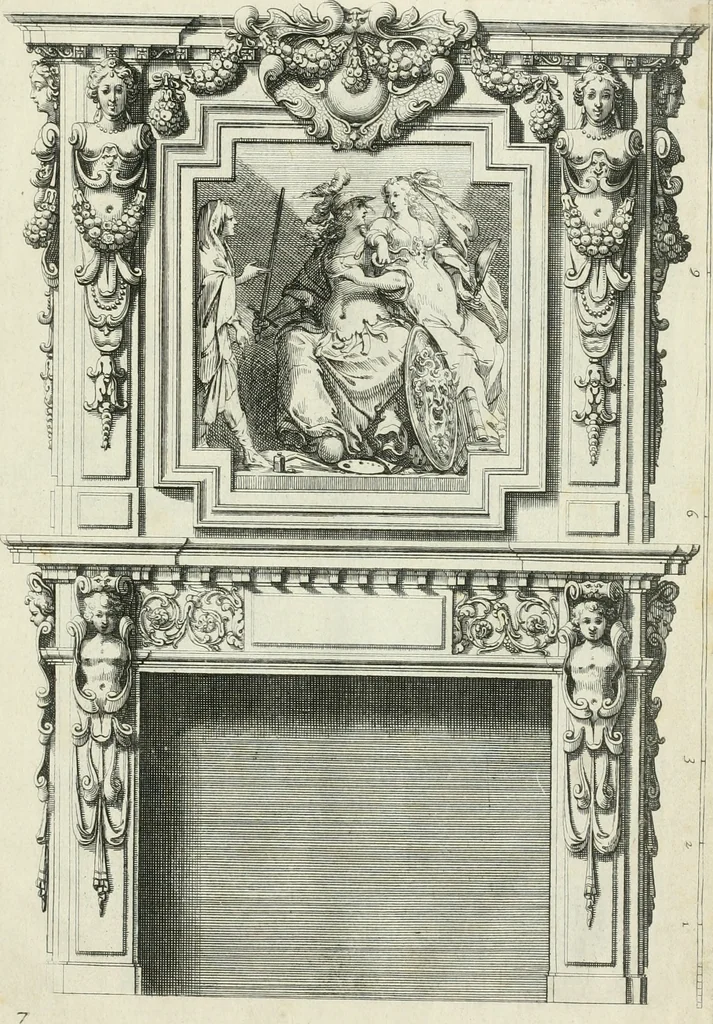 An illustration from Liure d'architecture d'autels et de cheminees, 1633, leaf 40