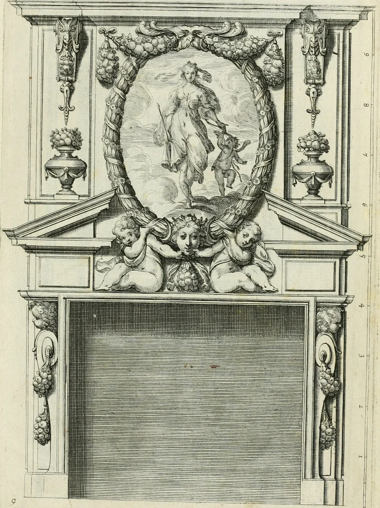 An illustration from Liure d'architecture d'autels et de cheminees, 1633, leaf 42