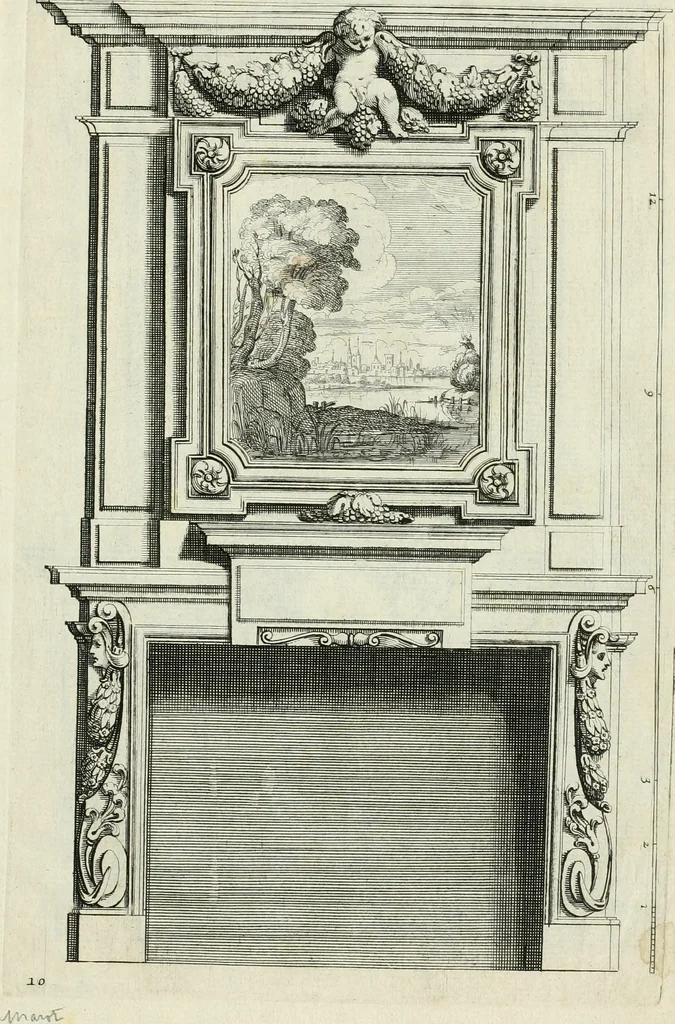 An illustration from Liure d'architecture d'autels et de cheminees, 1633, leaf 44