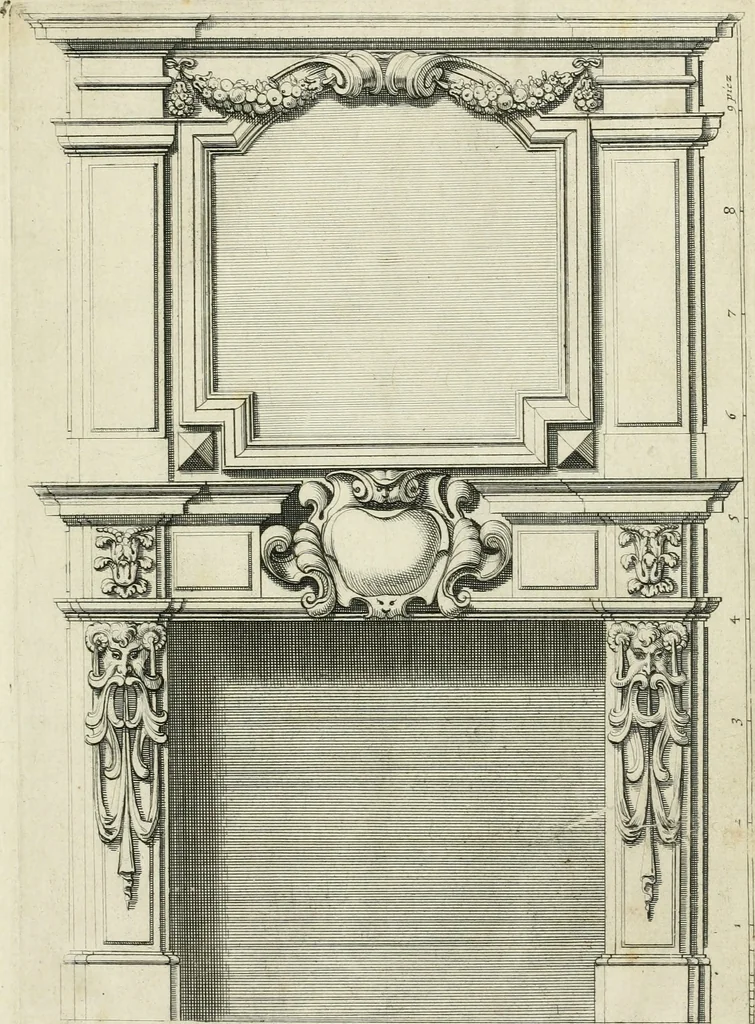 An illustration from Liure d'architecture d'autels et de cheminees, 1633, leaf 48