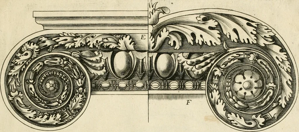 An illustration from Liure nouueau de l'art d'architecture : des cinq ordres et de plusieurs recueils de cette science, comme amphitheatres, plans, élevations, perspectiue et autres, desseignez correctement d'apres Vitruue, Scamossi, Palladio, Vignole et de Lorme, 1650, leaf 10
