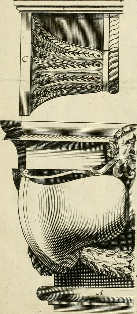 An illustration from Liure nouueau de l'art d'architecture : des cinq ordres et de plusieurs recueils de cette science, comme amphitheatres, plans, élevations, perspectiue et autres, desseignez correctement d'apres Vitruue, Scamossi, Palladio, Vignole et de Lorme, 1650, leaf 10