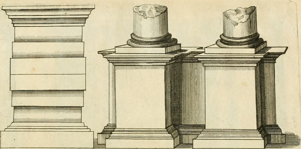 An illustration from Liure nouueau de l'art d'architecture : des cinq ordres et de plusieurs recueils de cette science, comme amphitheatres, plans, élevations, perspectiue et autres, desseignez correctement d'apres Vitruue, Scamossi, Palladio, Vignole et de Lorme, 1650, leaf 34