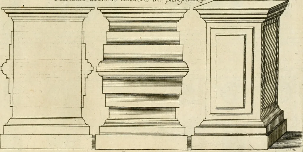 An illustration from Liure nouueau de l'art d'architecture : des cinq ordres et de plusieurs recueils de cette science, comme amphitheatres, plans, élevations, perspectiue et autres, desseignez correctement d'apres Vitruue, Scamossi, Palladio, Vignole et de Lorme, 1650, leaf 34