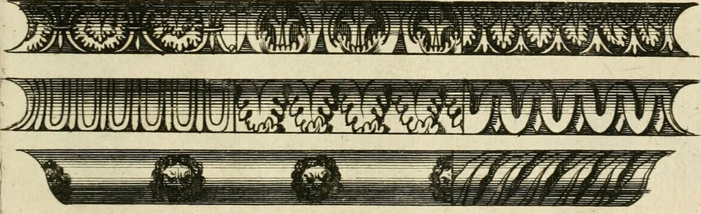 An illustration from Liure nouueau de l'art d'architecture : des cinq ordres et de plusieurs recueils de cette science, comme amphitheatres, plans, élevations, perspectiue et autres, desseignez correctement d'apres Vitruue, Scamossi, Palladio, Vignole et de Lorme, 1650, leaf 48