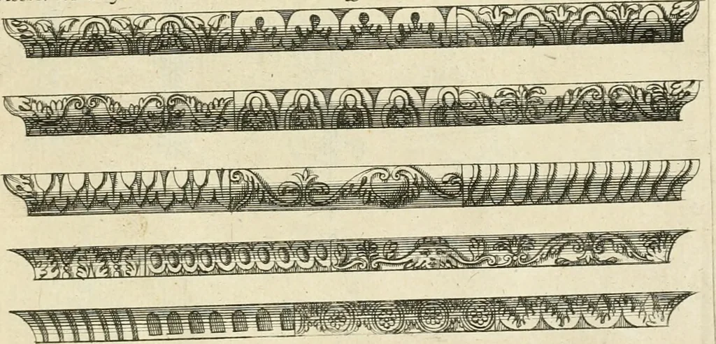An illustration from Liure nouueau de l'art d'architecture : des cinq ordres et de plusieurs recueils de cette science, comme amphitheatres, plans, élevations, perspectiue et autres, desseignez correctement d'apres Vitruue, Scamossi, Palladio, Vignole et de Lorme, 1650, leaf 52