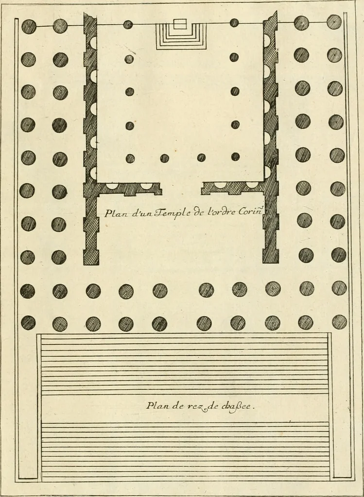 An illustration from Liure nouueau de l'art d'architecture : des cinq ordres et de plusieurs recueils de cette science, comme amphitheatres, plans, élevations, perspectiue et autres, desseignez correctement d'apres Vitruue, Scamossi, Palladio, Vignole et de Lorme, 1650, leaf 56