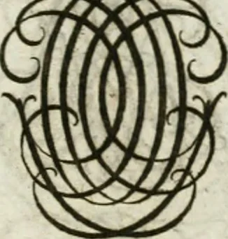 An illustration from Livre curieux et utile pour les sçavans et artistes : composé de trois alphabets de chiffres simples, doubles & triples, fleuronnez et au premier trait : accompagné d'un tres grand nombre de devises, emblêmes, médailles et autres figures hieroglyfiques : ensemble de plusieurs supports et cimiers pour les ornemens des armes : avec une table tres ample par le moyen de laquelle on trouvera facilement tous les noms imaginables, 1685, leaf 228