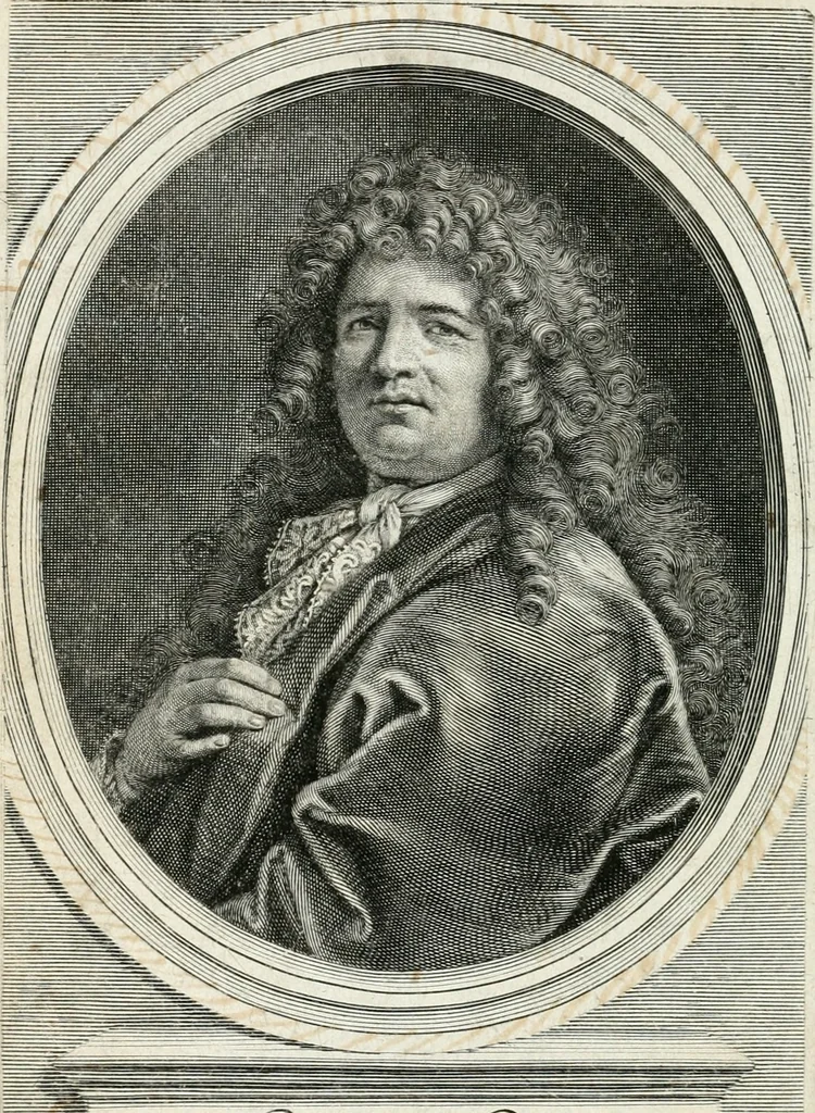 An illustration from Livre curieux et utile pour les sçavans et artistes : composé de trois alphabets de chiffres simples, doubles & triples, fleuronnez et au premier trait : accompagné d'un tres grand nombre de devises, emblêmes, médailles et autres figures hieroglyfiques : ensemble de plusieurs supports et cimiers pour les ornemens des armes : avec une table tres ample par le moyen de laquelle on trouvera facilement tous les noms imaginables, 1685, leaf 5