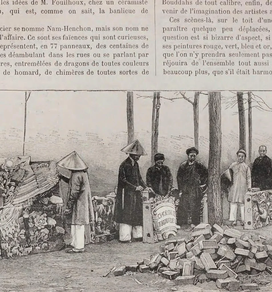 An illustration from Livre d'or de l'Exposition, 1889, leaf 93