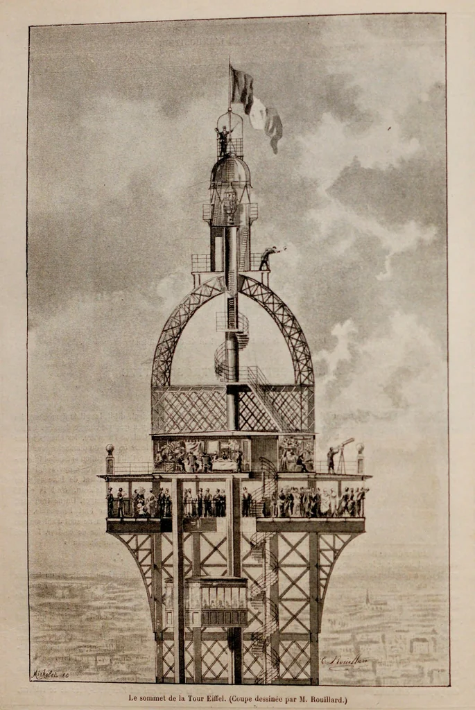 An illustration from Livre d'or de l'Exposition, 1889, leaf 142