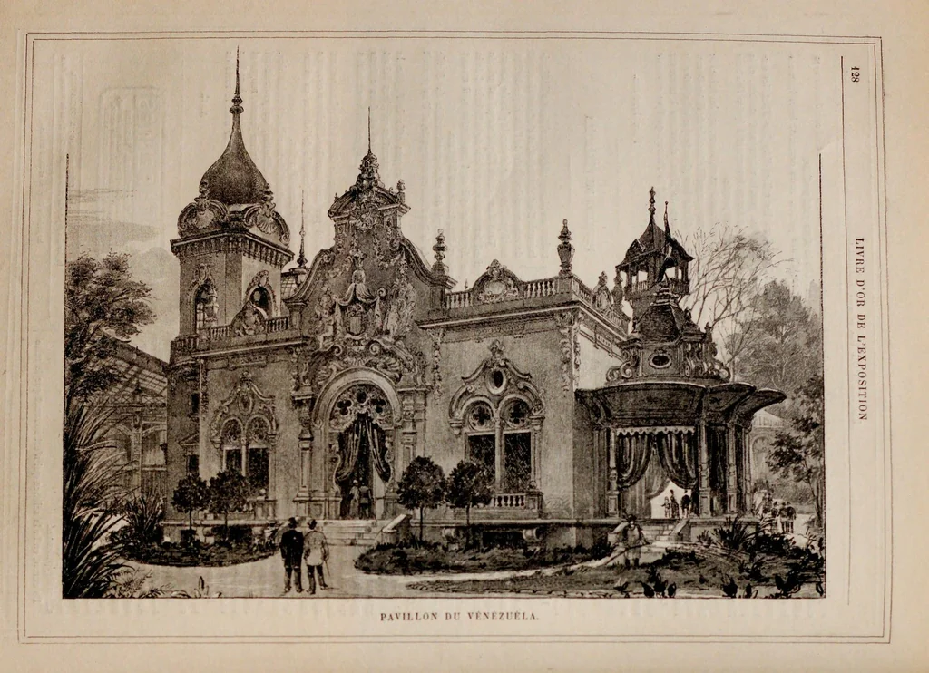 An illustration from Livre d'or de l'Exposition, 1889, leaf 166