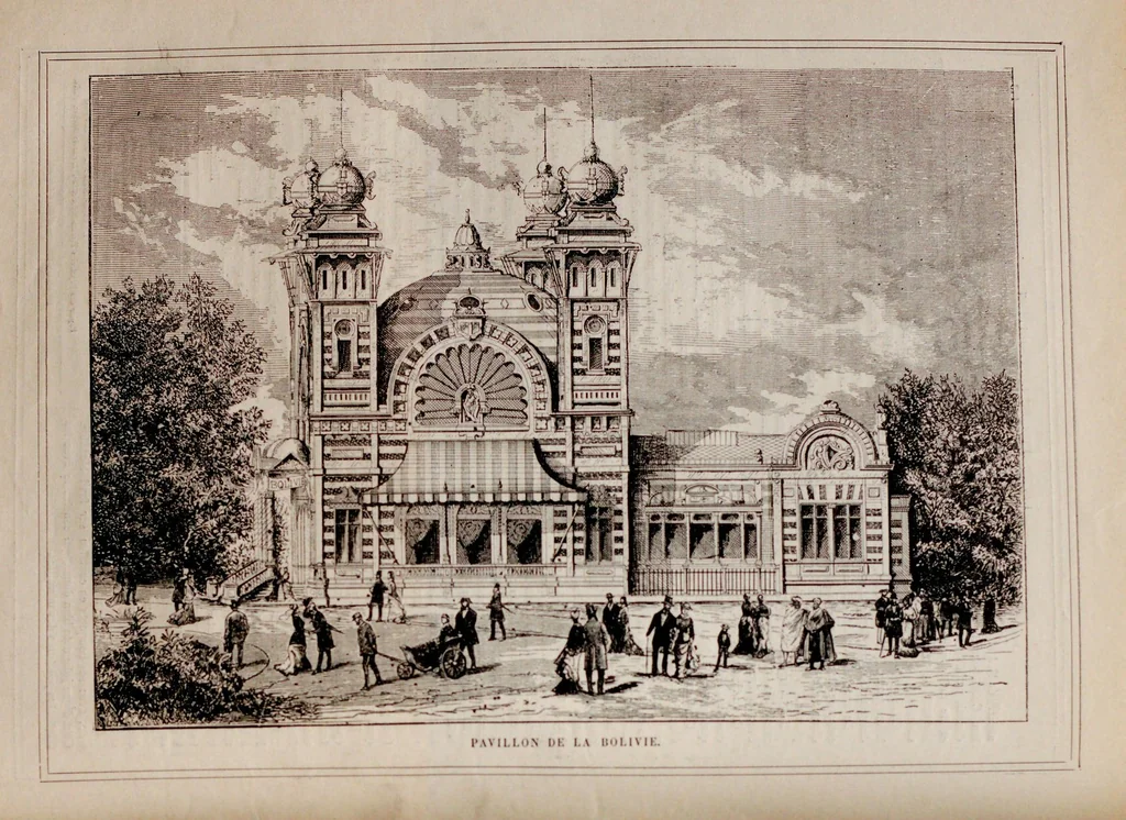 An illustration from Livre d'or de l'Exposition, 1889, leaf 186