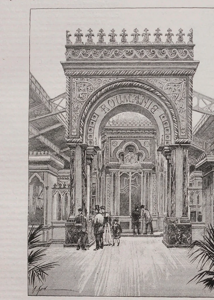 An illustration from Livre d'or de l'Exposition, 1889, leaf 294